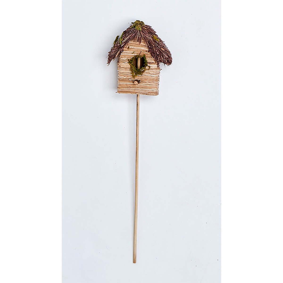 3" Birdhouse on 7" Wood Pick, Set of 6 - 10"