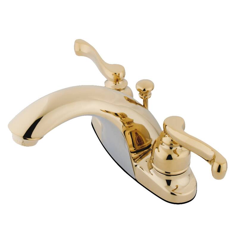 Kingston Brass 1.2 GPM Centerset Bathroom Faucet with Pop-Up Drain - Polished Brass