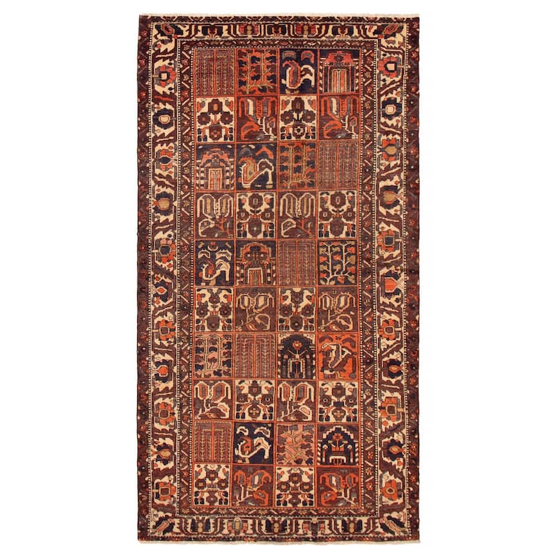 ECARPETGALLERY Hand-knotted Kayseri Vintage Red Wool Rug - 5'2 x 9'8 - Dark Red - 5'2 x 9'8