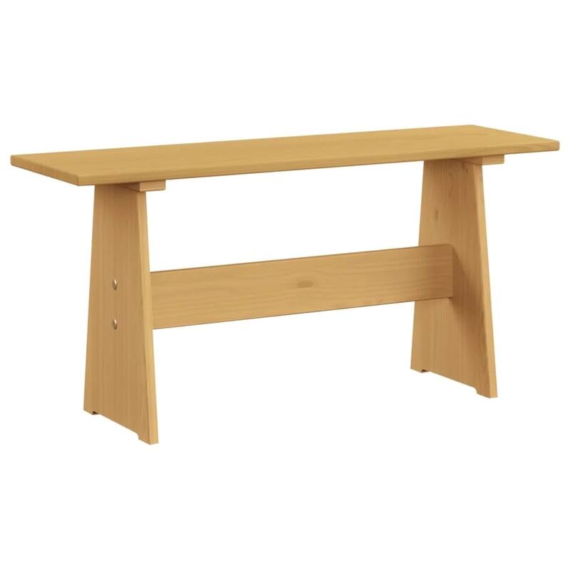 Chapman Farmhouse 3-Piece Solid Pine Wood Dining Set with 2 Benches