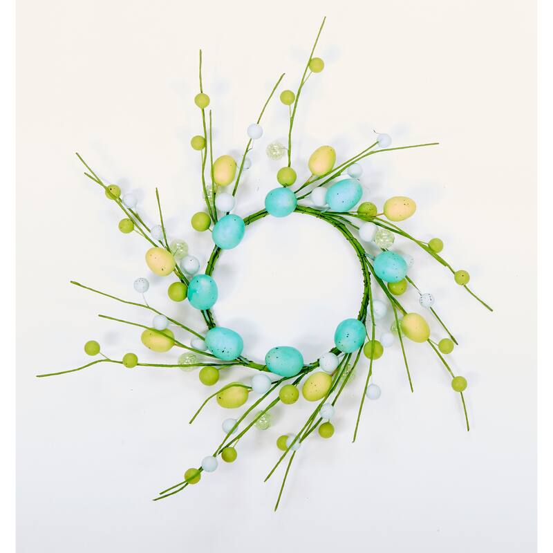 15" Artificial Easter Eggs and Berries Wreath