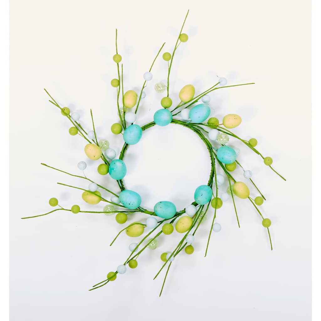 15" Artificial Easter Eggs and Berries Wreath