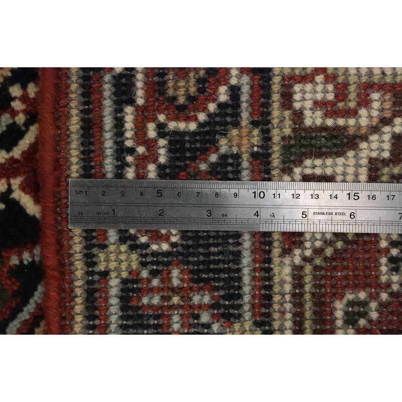 Hand Knotted Oriental 100% Wool Carpet Traditional Medallion Oranges & Rust Heriz (serapi) Area Rug - 3' 0'' X 2' 0''