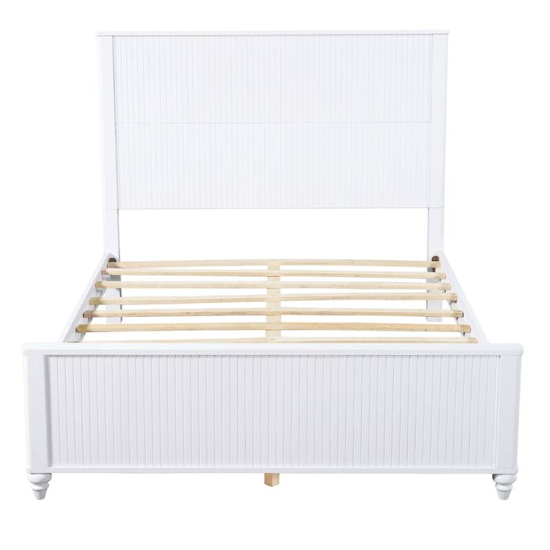 Christopher Knight Home - Silverton Modern 3-Piece Bedroom Set with Classic Grooved Panels Bed Frame & Matching Nightstands