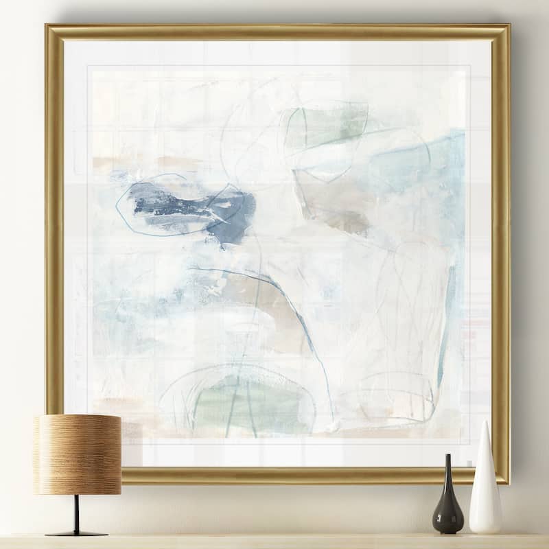Pebble Coast I -Black Framed Print