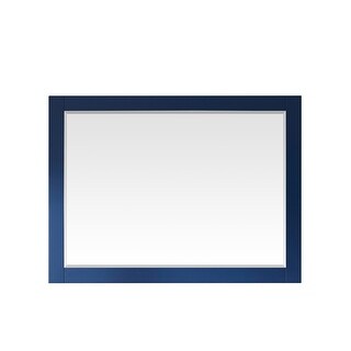 Grayson 48 Inch Rectangular Bathroom/Vanity Framed Wall Mirror In Blue - 48 inches