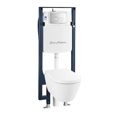 Hugo Smart Wall-Hung Toilet With Bidet Bundle (Sm-St080, Sm-Wcb02) - 23.86" x 15.67" x 17.13"