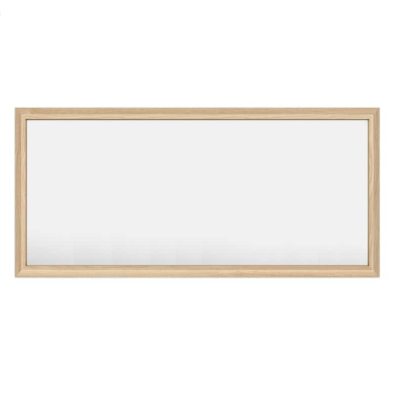 Beveled Metal Rectangle Framed Bathroom Vanity Tempered Glass Mirrors - 60" x 28" - Dark Brown