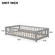 preview thumbnail 71 of 92, Modern Floor Platform Bed with Fence and Door
