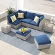 preview thumbnail 32 of 51, Corvus 8-piece Aluminum Wicker Patio Sectional Conversation Set