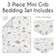preview thumbnail 2 of 4, Sweet Jojo Designs Farm Animals Boy Girl Gender Neutral Unisex 3p Mini Crib Bedding Set Watercolor Farmhouse Horse Cow Pig Sheep