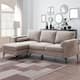 Chenille Sectional Sofa with Reversible Chaise and Comfortable Cushions ...