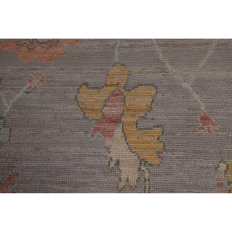 Oushak Turkish Area Rug Vegetable Dye Hand-Knotted Wool Carpet - 8'0" x 10'0"