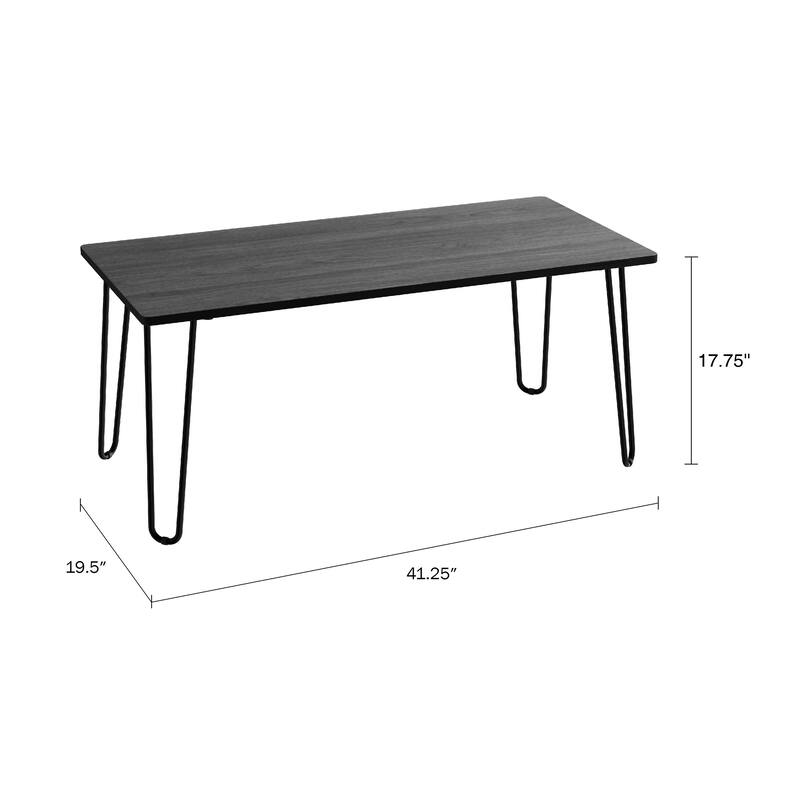 Lavish Home Modern Coffee Table with Hairpin Legs