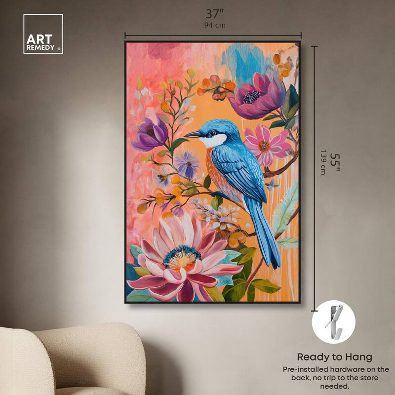 Spring Bird Canvas by Art Remedy