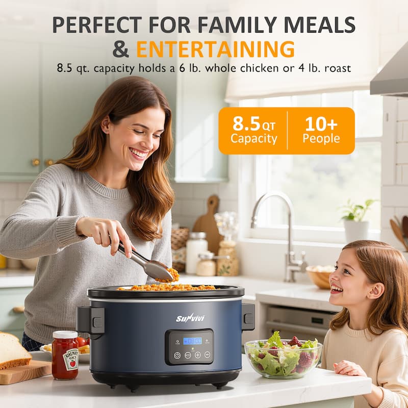 8.5 Quart Programmable Slow Cooker with Locking Lid