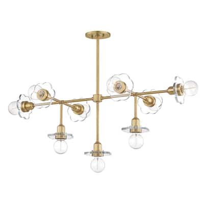 Mitzi by Hudson Valley Lighting Alexa 9-light Aged Brass Chandelier