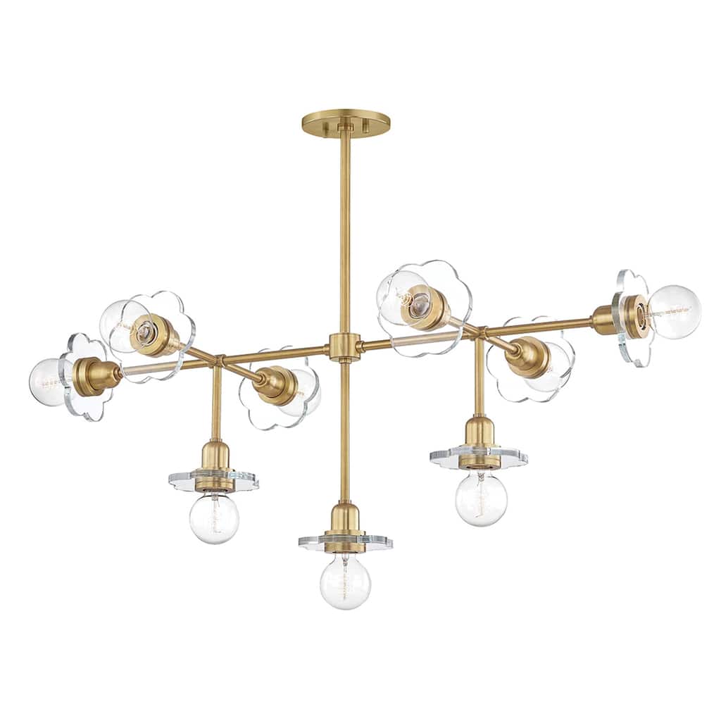 Mitzi by Hudson Valley Lighting Alexa 9-light Aged Brass Chandelier