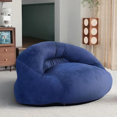 WOWMAX Bean Bag Chair for Adults, Giant Bean Bag Couch with Filler Included, Comfy Floor Sofa with Back Support for Living Room,