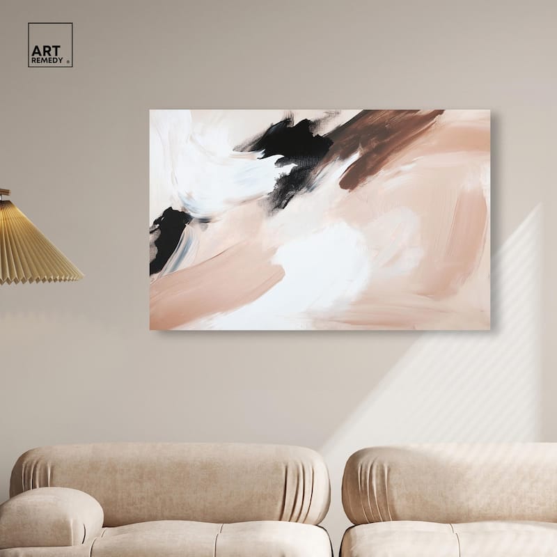 Swirls of Cream II Canvas by Art Remedy, Gallery Wrapped