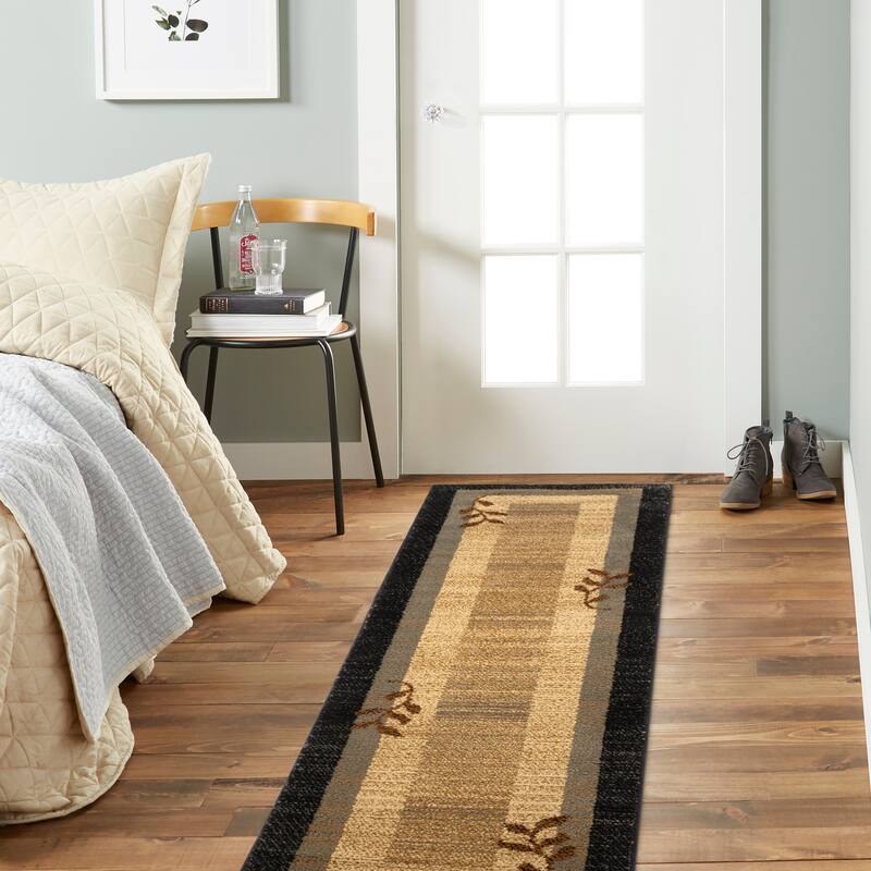Home Dynamix Royalty Clover Contemporary Geometric Area Rug - 1'9"x7'2" - Black/Blue - Rectangle