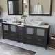 preview thumbnail 38 of 51, Vanity Art 84" Double Sink Bathroom Vanity Set with Engineered Marble Top and Free Mirrors