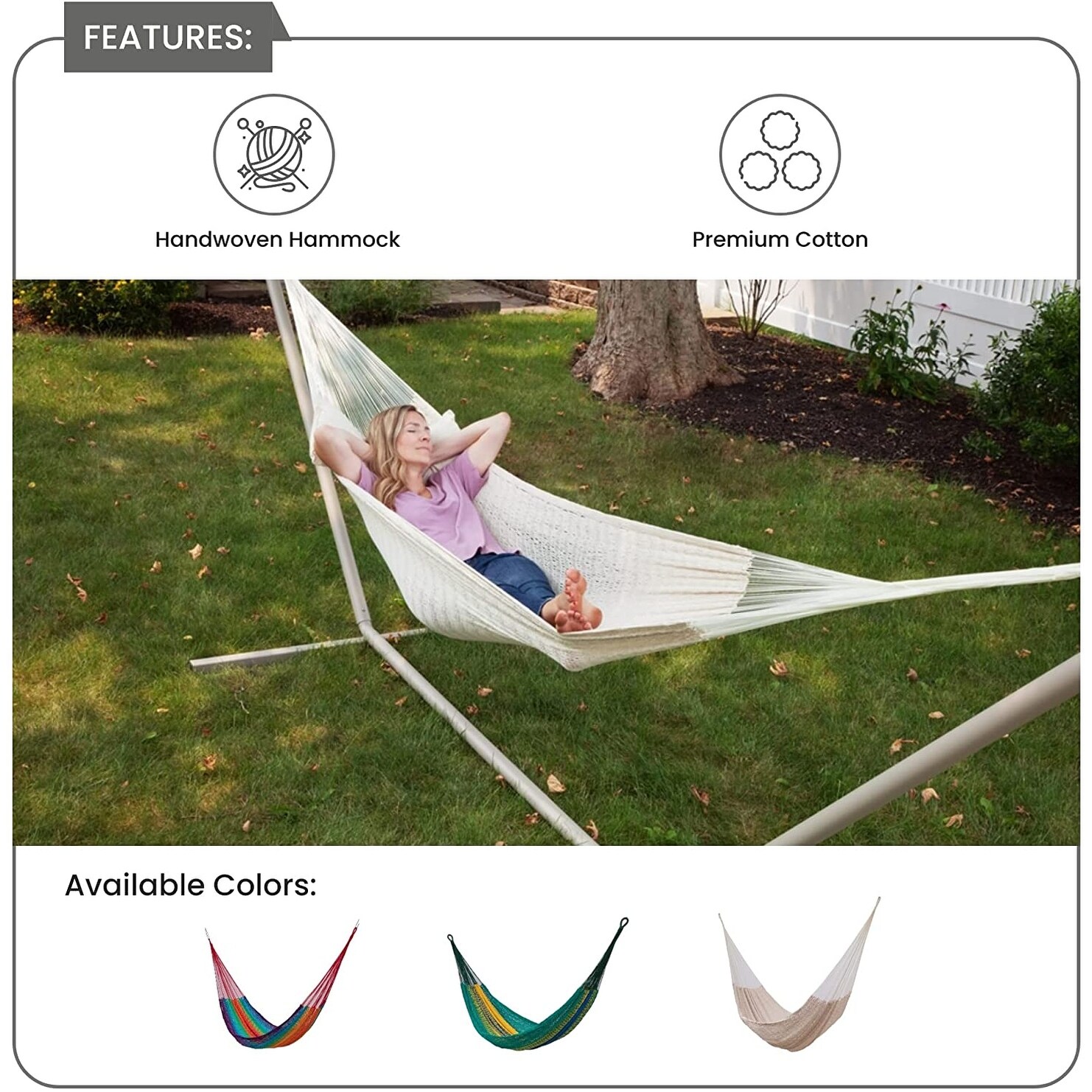 Acapulco Mexican Patio Hammock Cotton Hammock Single Hammock for One Person Outdoor Patio Swing Chair Hand Woven Mayan Hammock Use Inside Outside Back Acapulco Hammocks \u0026 Accessories at