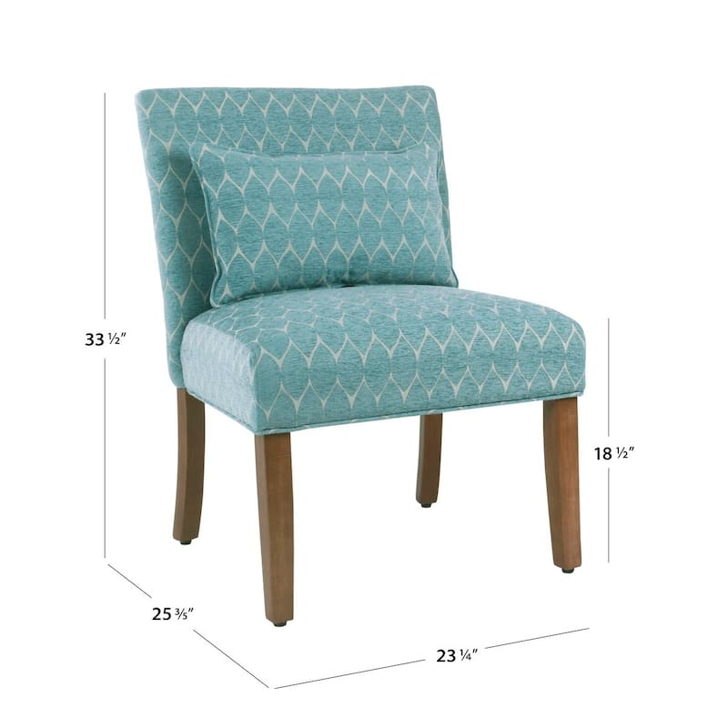 Porch & Den Valderrama Geometric Patterned Accent Chair with Pillow