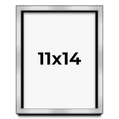 11x14 Shadow Box Frame Silver | 1.375 Inches Deep Real Wood