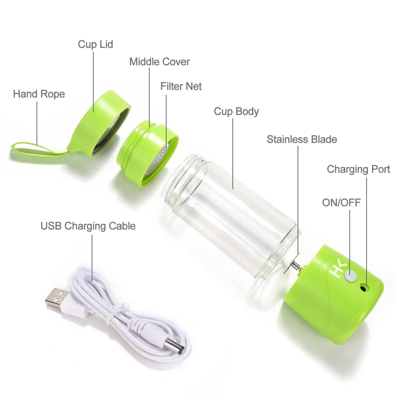 380ml USB Electric Fruit Juicer Handheld Smoothie Maker Blender Juice Cup -  Bed Bath & Beyond - 22547044