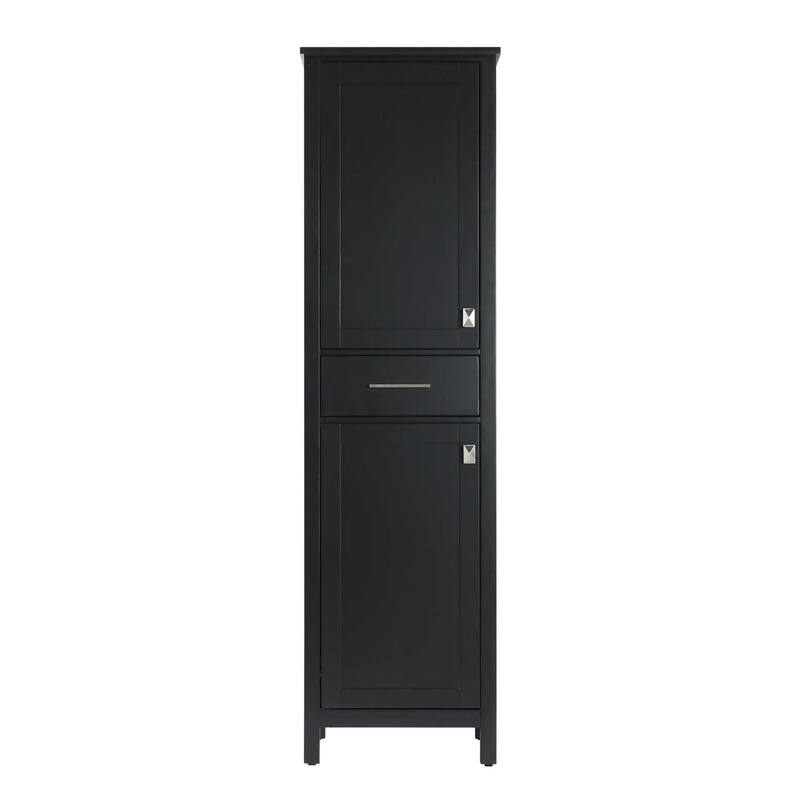 Quentin Bath Storage Cabinet (16-28 In.) - Black - 20"