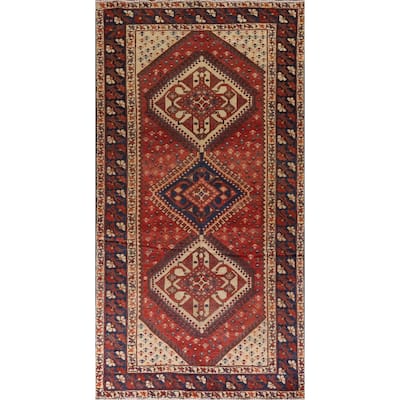 Traditional Bakhtiari Persian Vintage Area Rug Handmade Wool Carpet - 4'11"x 10'1"