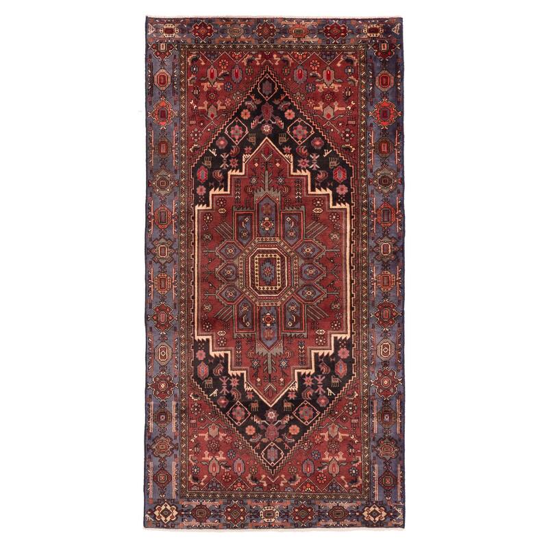 ECARPETGALLERY Hand-knotted Anatolian Vintage Red Wool Rug - 3'11 x 7'11