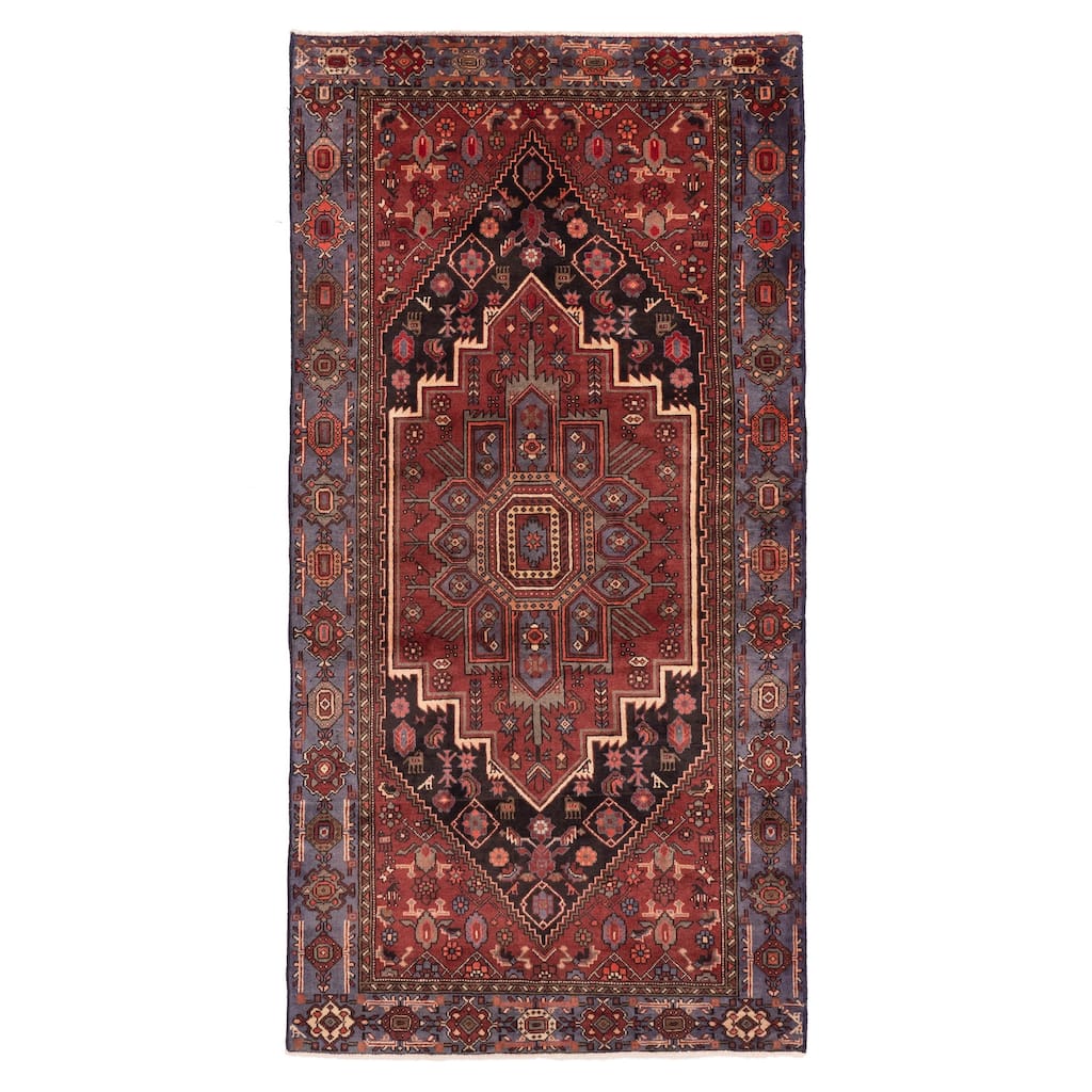 ECARPETGALLERY Hand-knotted Anatolian Vintage Red Wool Rug - 3'11 x 7'11
