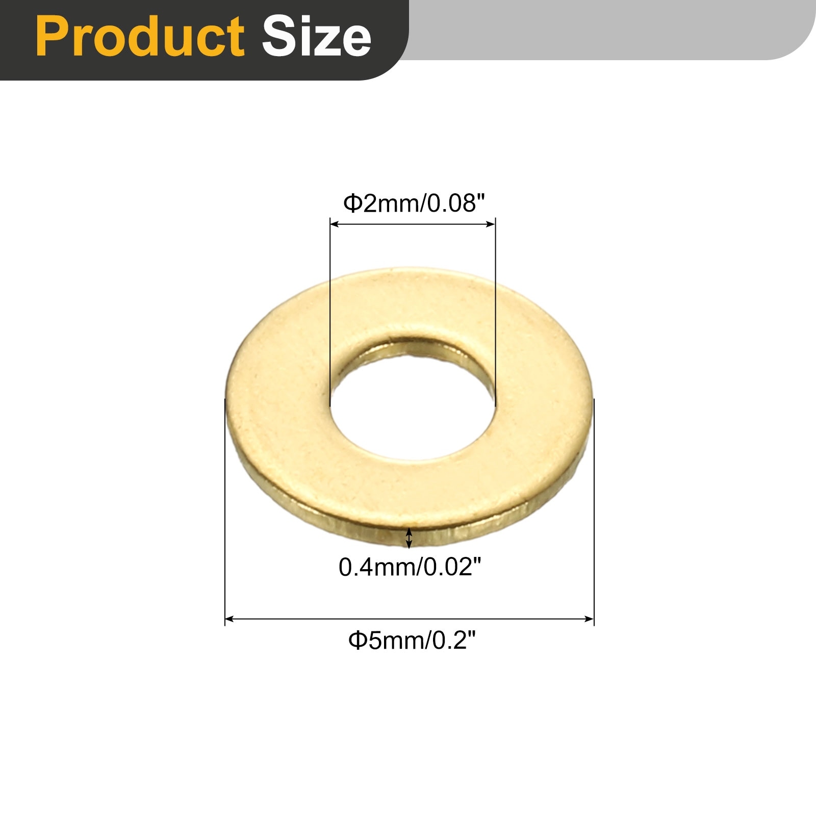Flat Washer, Brass Ring Flat Washers Metal Sealing Gasket Ring for Screws Bolts Nuts