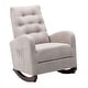 preview thumbnail 30 of 39, Baby Room High Back Rocking Chair Nursery Chair , Comfortable Rocker Fabric Padded Seat ,Modern High Back Armchair