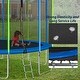 preview thumbnail 8 of 16, Kids Trampoline, Round Outdoor Recreational Trampoline with Safety Fence Mesh, Ladder and 8 or 12Wind Stakes
