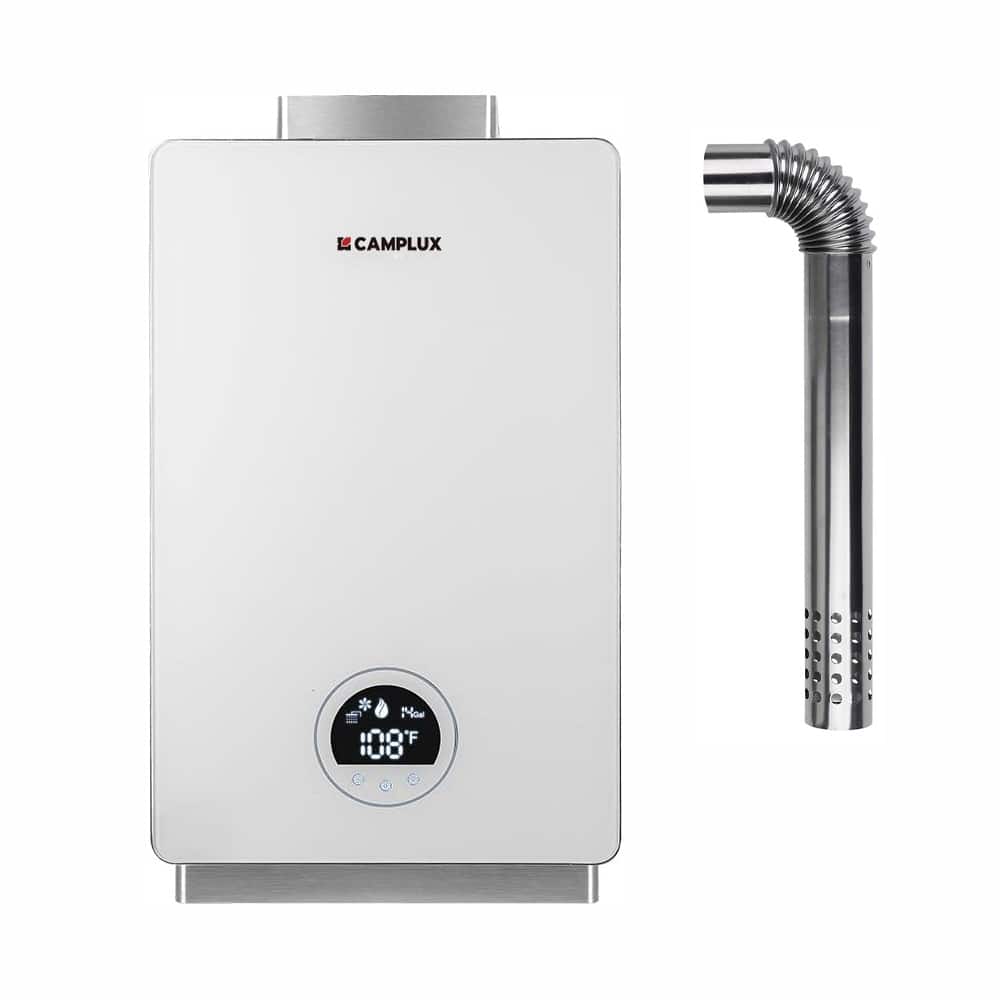 CAMPLUX 3.18 GPM 82,000 BTU Indoor Propane Tankless Water Heater, White