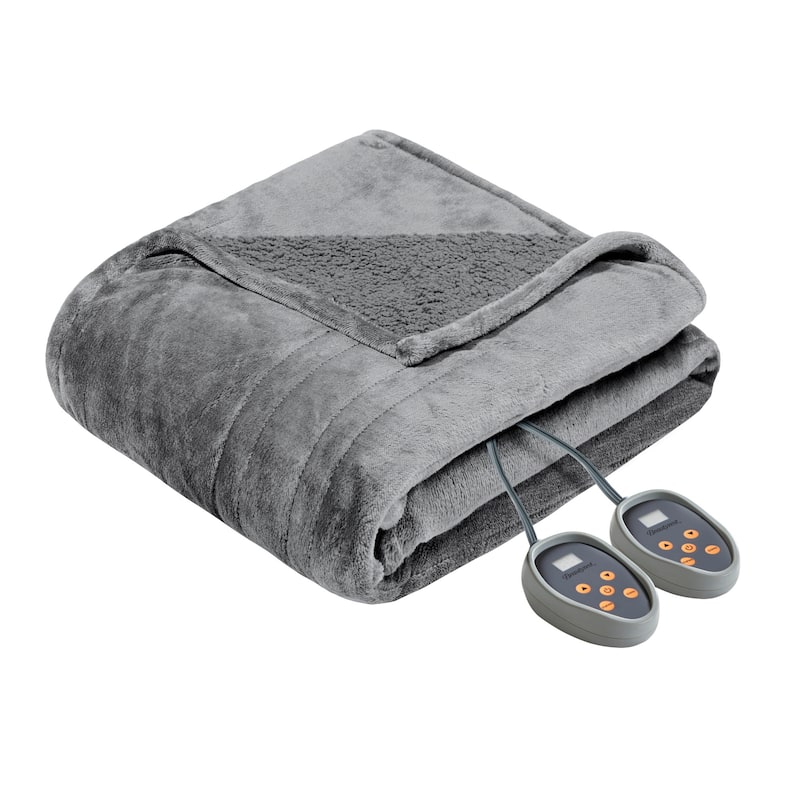 Beautyrest Solid Microlight to Berber Heated Blanket