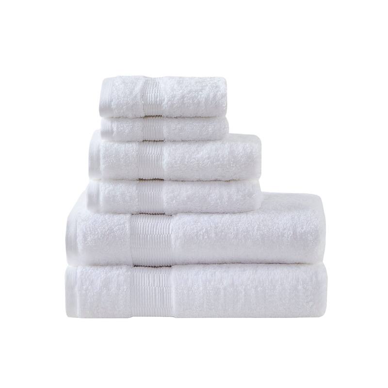 One hundred percent Egyptian Cotton 6 Piece Towel Set