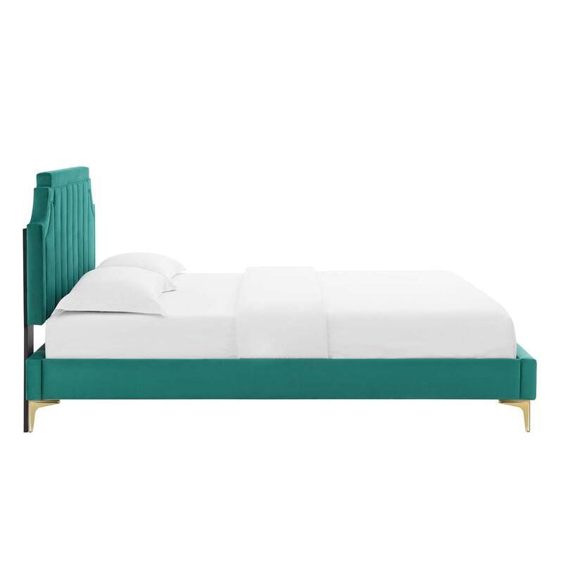Sienna Performance Velvet Twin Platform Bed
