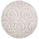 preview thumbnail 24 of 26, SAFAVIEH Princeton Nuala Vintage Distressed Boho Oriental Polyester Rug 5' Round - Grey/Beige - Round