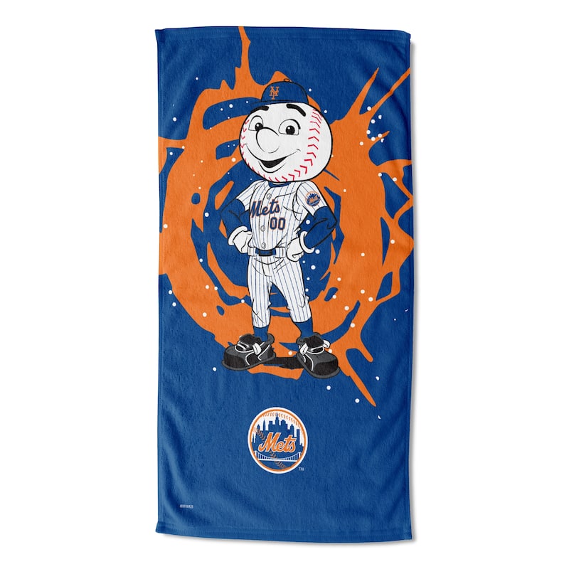 MLB Mascots New York Mets Printed Beach Towel 30x60 On Sale Bed Bath & Beyond 38366048