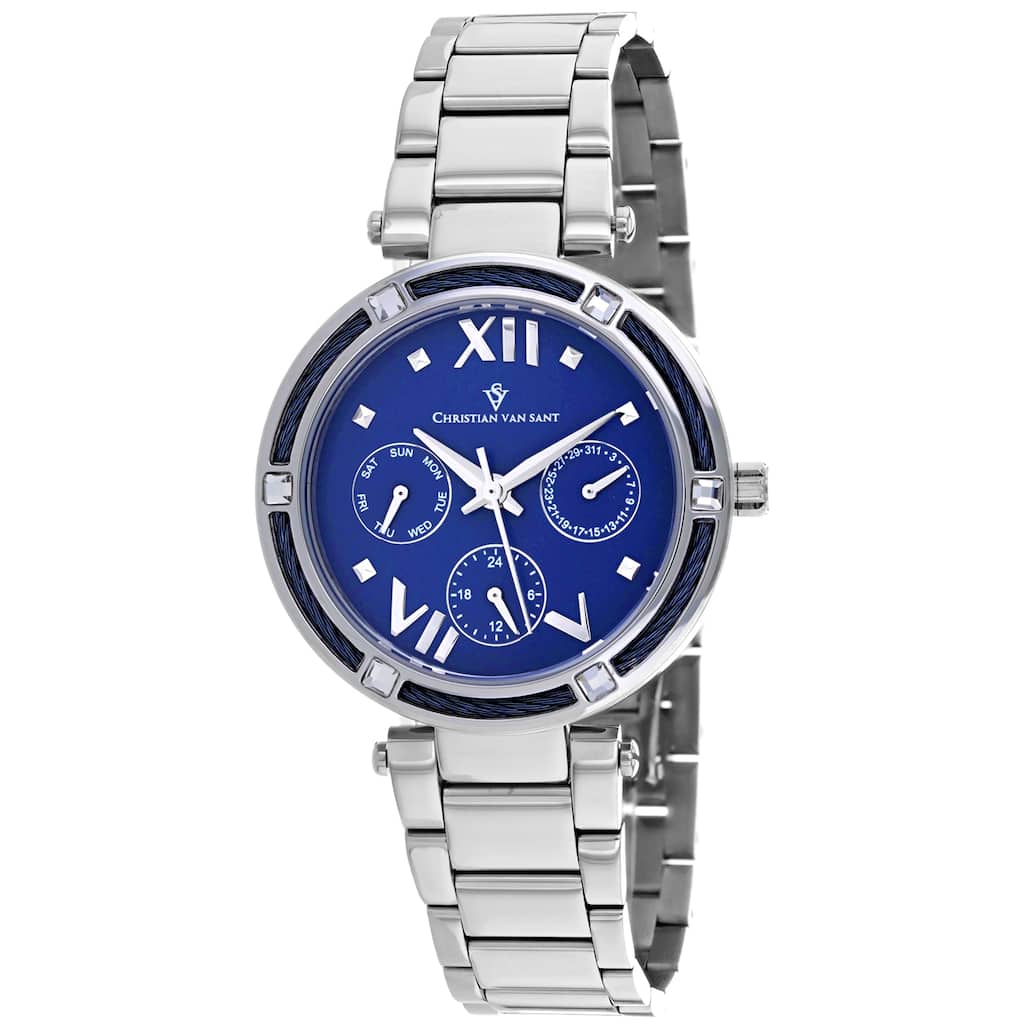 Christian Van Sant Women's Sienna Blue Dial Watch - CV1821 - 6 (36)