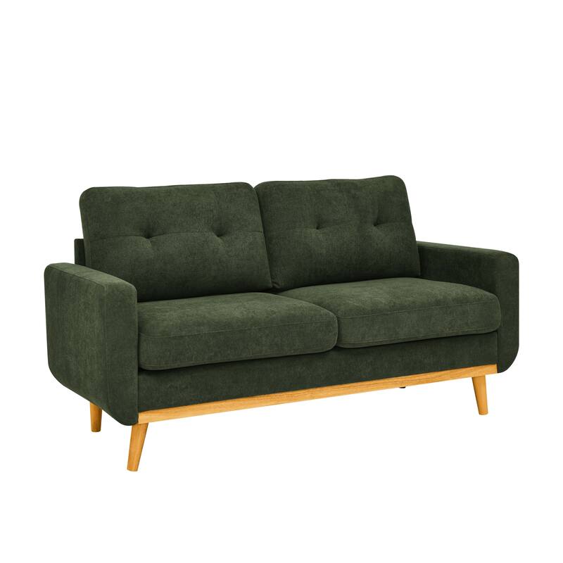 Anmytek Mid-Century Modern 67.7" Wide Tufted Upholstered Loveseat Sofa