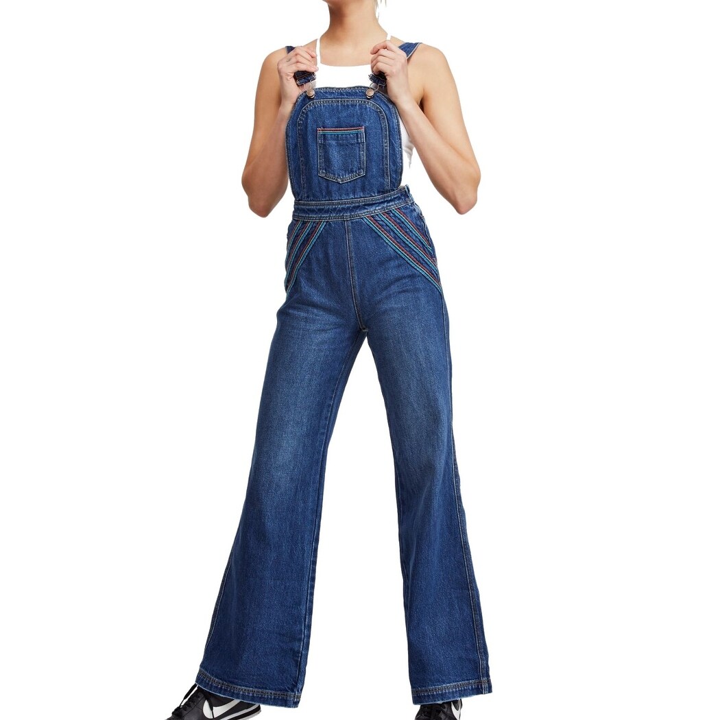 free people scarlet denim jumpsuit