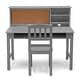 preview thumbnail 5 of 10, Kids' Wood Desk with Hutch and Chair - Includes Cork Bulletin Board, Cubbies and Cutouts for Cords and Wires