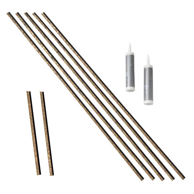 Fasade Backsplash Accessory Kit in Cracked Copper - 5 Pack