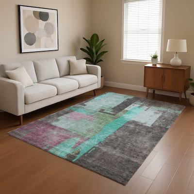 Premium Washable Super Soft Abstract Contemporary Mayfield Rug