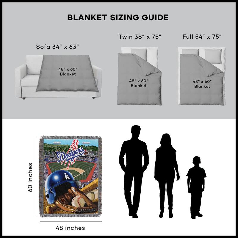 MLB Woven Tapestry Throw Blanket